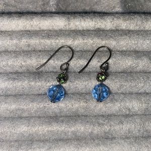Blue beaded earrings